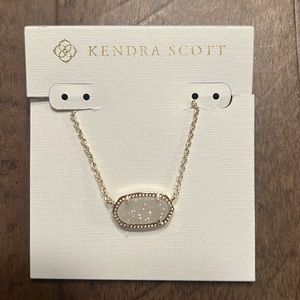 Kendra Scott Elisa Necklace in Gold and Iridescent Druzy